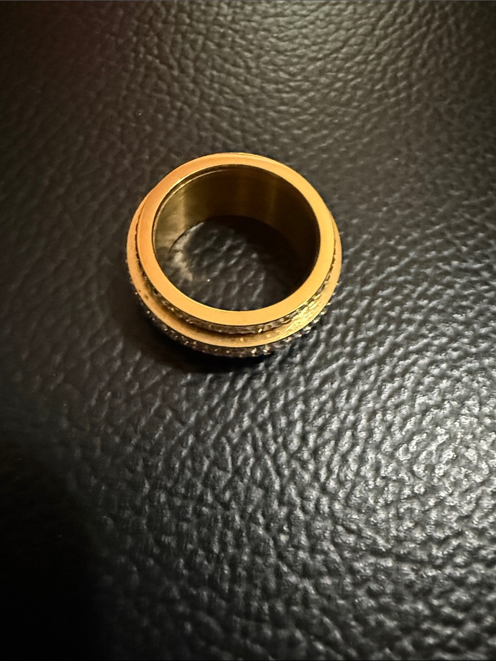Gold Filled NEW Ring Spinner Pavé Crystal Band, Box Included - Picture 4 of 7